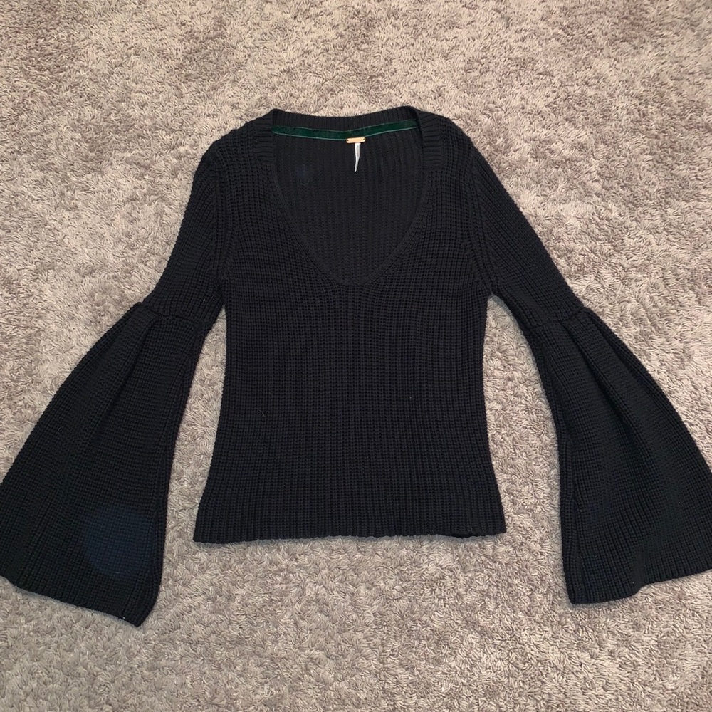 Free People bell sleeved sweater